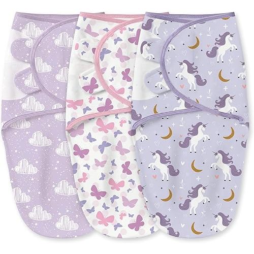 Yoofoss Baby Swaddles for Newborns 100% Organic Cotton, Adjustable Swaddle Sleep Sack 0-3 Months Newborn Swaddle Sack, Breathable Soft(Small)
