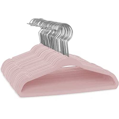 Amazon.com: Casafield 50 Velvet Baby Hangers - 11" Size for Infant & Toddler Clothes - Light Pink : Home & Kitchen