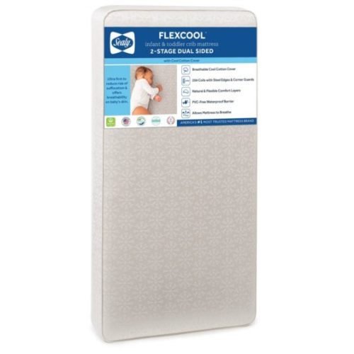 Sealy FlexCool 2-Stage | Baby Crib Mattress | Toddler Mattress |