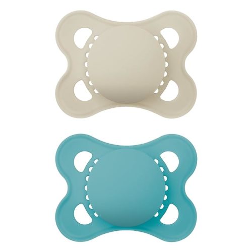 MAM Original Matte Baby Pacifier, Nipple Shape Helps Promote Healthy Oral Development, Sterilizer Case, Boy and Girl , 0-6 Months (2 Count)