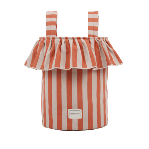 Basket Rayas - Rose + Red - Minicoton