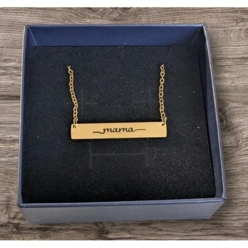 Mama Necklace Bump Box Gold Filled Looks Good On You Bumplife Push Gift 20"