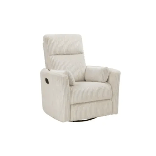 Ellery Beige Nursery Swivel Glider Reclining Chair | Living Spaces