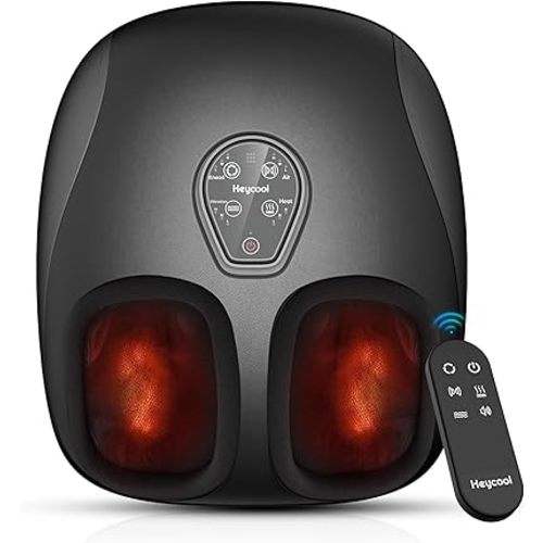 Foot Massager with Heat, FSA HSA Eligible, Vibration,Compression, Shiatsu Feet Massager Machine for Plantar Fasciitis,Neuropathy, Heated Foot Warmer,Foot Heater, Size 13,Gifts,Remote Control