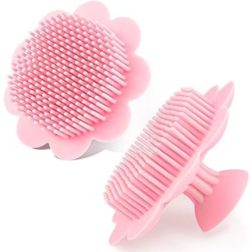 Baby Hair Scalp Massage Shampoo Brush with Soft Baby Bath Brush Silicone Massage Brush for All Hair Kid Newborn Toddler（）
