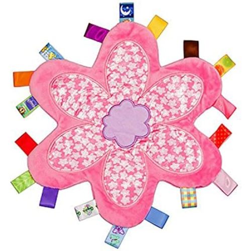 G-Tree Breathable Infant Taggy Blanket Bedtime Newborn Baby Soft Touch Plush Security Comfortable Taggie Present - Flower Taggie Blanket Pink