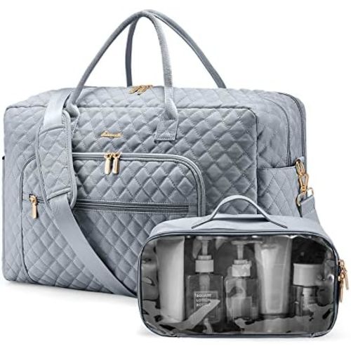 LOVEVOOK Travel Duffle Bag, Weekender Bag for Women with Toiletry Bag Carry on Overnight Bag with Laptop Compartment, Yoga Gym Bag with Wet Pocket Shoe Bag, Hospital Bag for Labor and Delivery