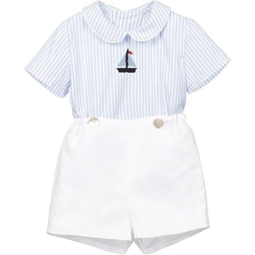 Twoflower toddler Kids Baby Boys' 2-Piece outfit set for spring Long sleeved suit with embroidery clothes 1-6 Years