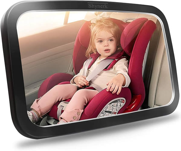 Amazon.com: Shynerk Baby Car Mirror, Safety Car Seat Mirror for Rear Facing Infant with Wide Crystal Clear View, Shatterproof, 360° Rotation, Crash Tested and Certified