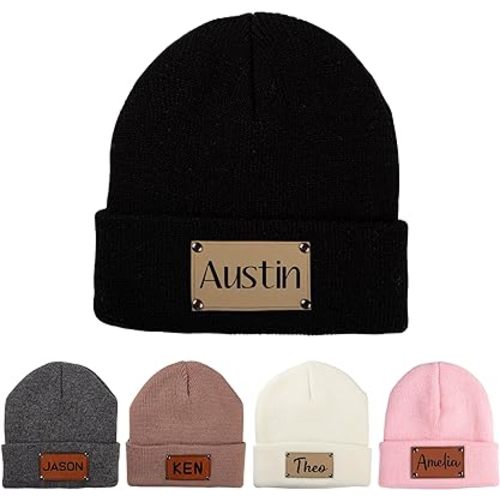 Custom Beanie Hats, Knitted Infant Baby Beanies Caps for Toddler Boys Girls Adult
