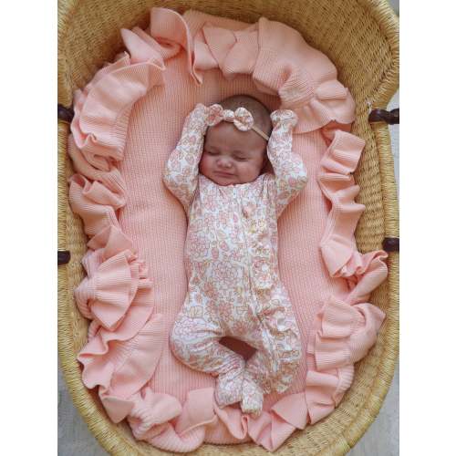 Frill Blanket | Peach Sorbet