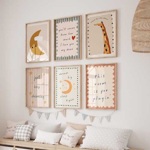 Inspirational Wall Art Bundle of 15 Nursery Prints | Motivational Prints | Gender Neutral Nursery | Kids Room Wall Art | Playroom Decor