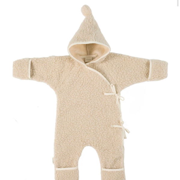 HARRODS X BINIBAMBA MERINO WOOL SNUGGLESUIT BABY ROMPER