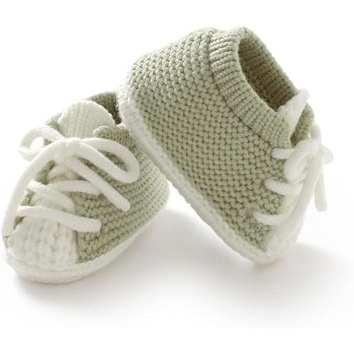DovFanny Baby Booties Newborn Baby First Shoes Cozy Warm Knit Soft Booties for Toddler Infant Boy Girl