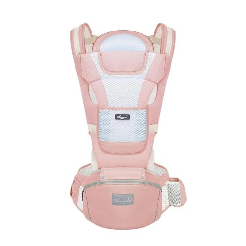 Baby Carrier with Hip Seat, Ergonomic M Position, Newborn to Toddler, Head Support and Breathable Mesh,Adjustable Removable 6- in-1 Baby Baby Sling Carrier (7-45 lbs) for Mom Dad, AIR Pink