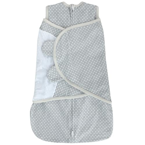 LANDICI Newborn Sleep Sack Baby Swaddle, 0-3 Months, 100% Cotton Swaddles for Newborns, 3-Way Adjustable Baby Wearable Blanket, Easy Changes Sleepsack Swaddle