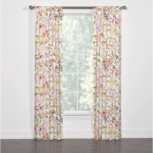 Blush Watercolor Window Treatments | Luxury Baby Bedding | Liz and Roo