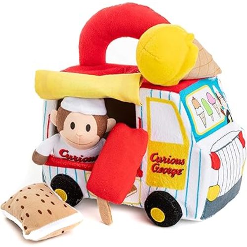 Curious George Ice Cream Truck Playset with Music and Plush Toys