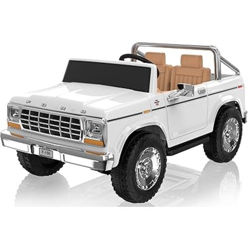 ANPABO Licensed Ford F-150 24V 2 Seater Ride on Car for Kids, White