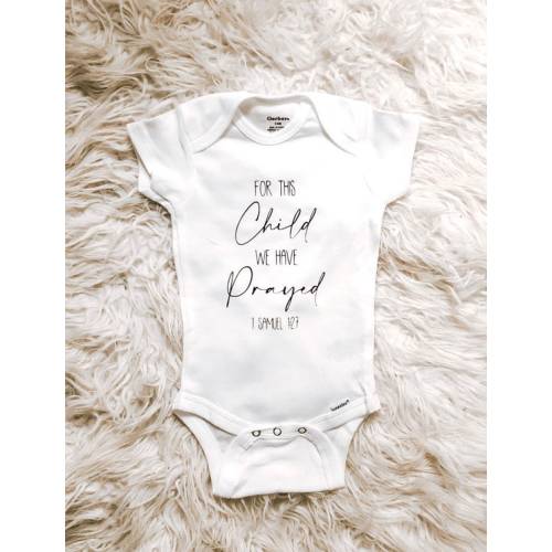For This Child We Have Prayed Onesies® Baby Bodysuit Birth - Etsy