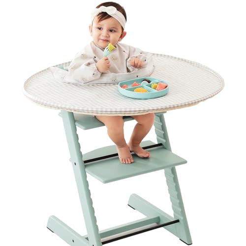MITCHENIFY Food Catcher Fit for Stokke Tripp Trapp High Chair, Waterproof Long Sleeve Eating Bib, Baby Feeding Essentials, Accessories for Highchair