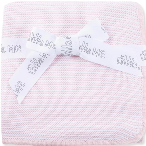 Pink Textured Receiving Blanket