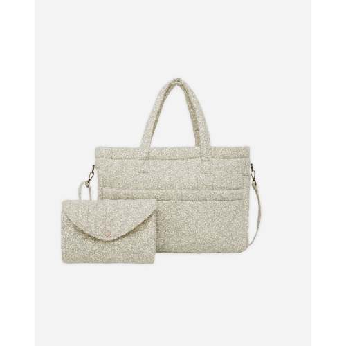 Diaper Bag + Changing Pad Green Garden- Quincy Mae