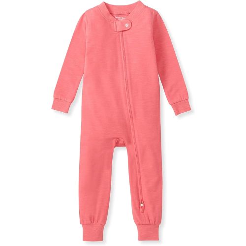 Burt's Bees Baby unisex-baby Honeysoft Pajamas, Footless One-piece Zip-up Pj, Soft Organic Cotton & Lyocell Blend