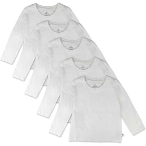 HonestBaby Multipack Long Sleeve T-shirts Tee 100% Organic Cotton Baby, Toddler, Kids, Boys, Girls