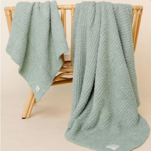 Chenille Blanket - Sage - Small & Large