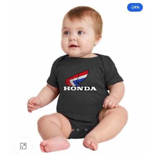 Honda 1985 Motorcycles Logo Symbol Emblem Customized Design on Infant Baby Rib Bodysuit – ozteeprint.com