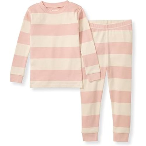 Burt's Bees Baby Baby Girls' Pajamas, Tee and Pant 2-Piece Pj Set, 100% Organic Cotton