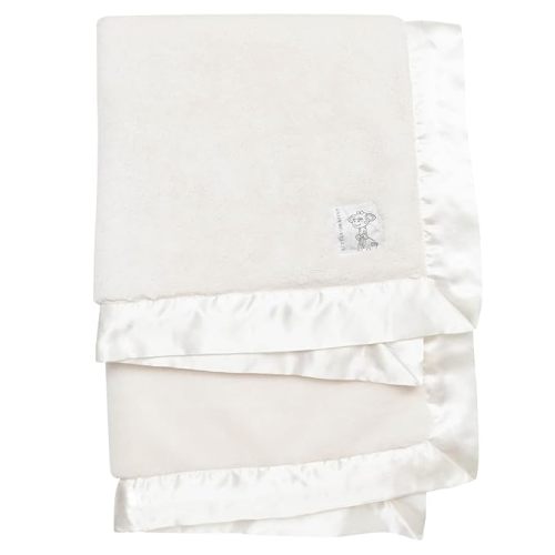 Little Giraffe Posh Mink Baby Blanket - Double-Sided Ultra Soft Plush Fabric, for New Moms, Newborn Must-Have for Girls & Boys, Cozy & Cuddly Comfort Blanket, 29" x 35", Cream