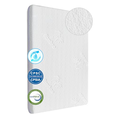 KEAWIS Bassinet Mattress (32 * 22 * 1.5) Bamboo Fiber and Microfiber Cover, Dual Side Gel Memory Foam Mattress.for Maxi-COSI Bassinet Mattress/Fodoss/Yacul/Cloud Baby Bassinet Mattress