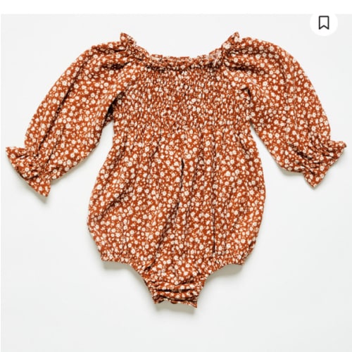 Yura Infant Girls' Floral Print Long Sleeve Onesie | Boot Barn