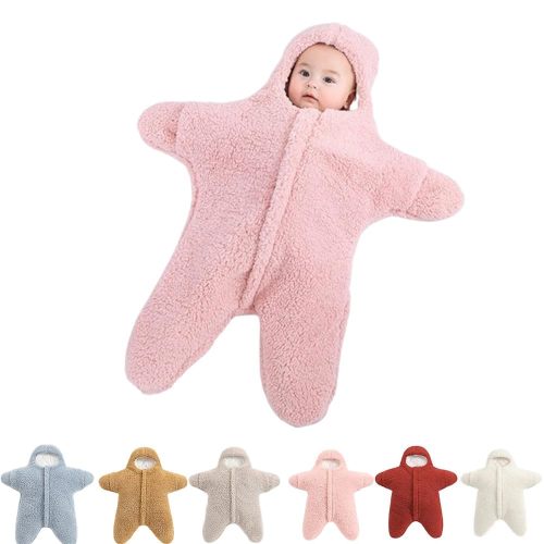 Zureto Baby Starfish Onesie - Thick Fleece Wearable Sleeping Bag for Newborns