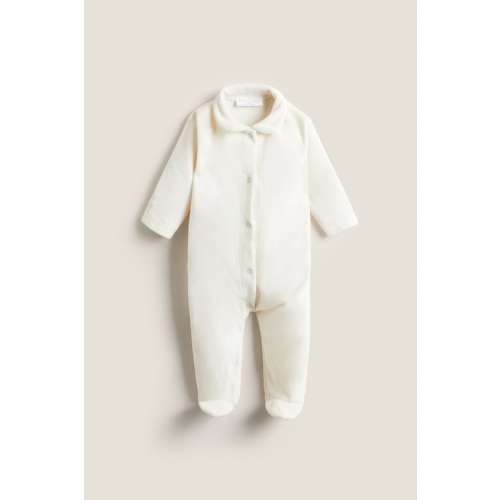 STRIPED BABY ROMPERTEXTURED VELOUR BODYSUITVELOUR ROMPER