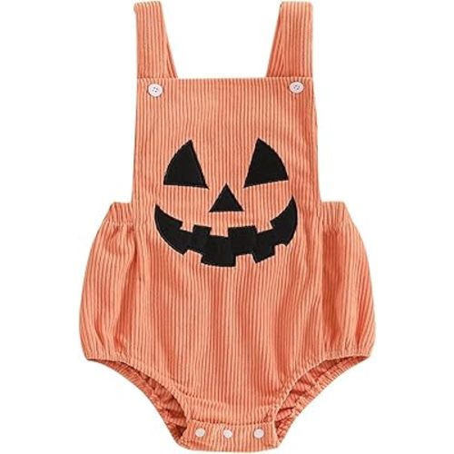 YINGISFITM My First Halloween Baby Girl Boy Outfit Newborn Pumpkin Bubble Romper Infant Jumpsuit Cute Girls Pumpkin Clothes