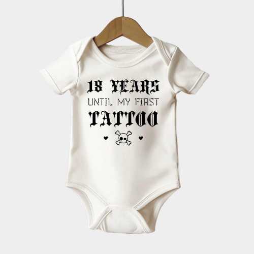 18 Years Until My First Tattoo Bodysuit,New Baby Gift, Baby Clothing,Funny Baby One Piece, Tattoo Lovers
