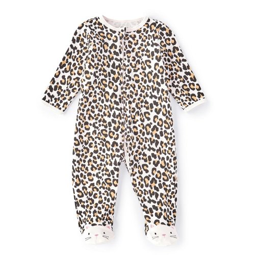 Little Me Baby Girls Preemie-9 Months Leopard Print Footie