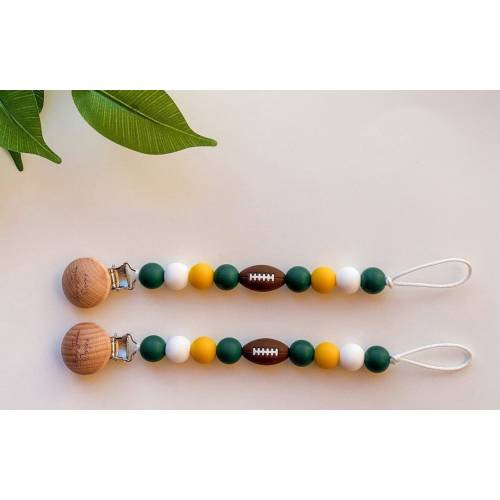 Green Bay Packers | Pacifier Clip | Football Baby Custom Pacifier Clip | Football Baby Shower Gift