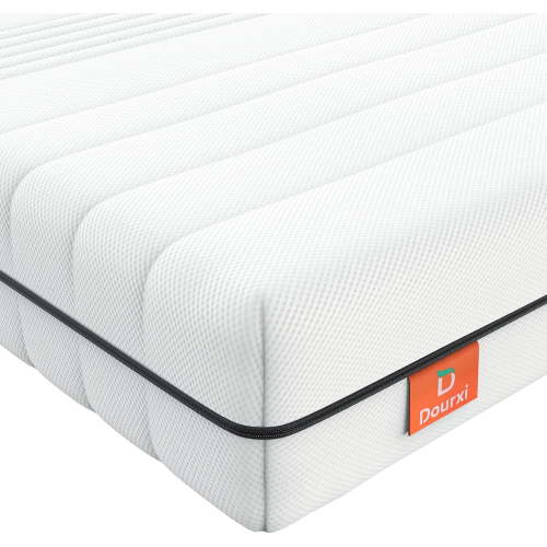 Dourxi 6 Inch Crib Mattress, Dual Sided Comfort Baby Memory Foam Toddler Bed Mattress with 100% Breathable 3-D Spacer Cover for Infant and Toddler