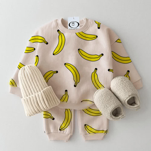 Baby Toddler Banana Sweatshirt 2-piece Set