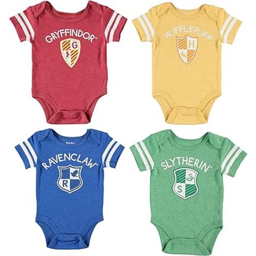 Harry Potter Baby Boys’ Short Sleeve Bodysuit Multipack; which house will he be in?