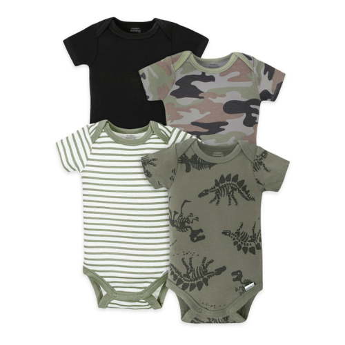 Modern Moments by Gerber Baby Boy Short Sleeve Onesies Bodysuits, 4-Pack, (Newborn-24 Months)