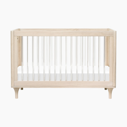 babyletto Lolly 3-in-1 Convertible Crib with Toddler Bed Conversion Kit - Washed Natural/Acrylic