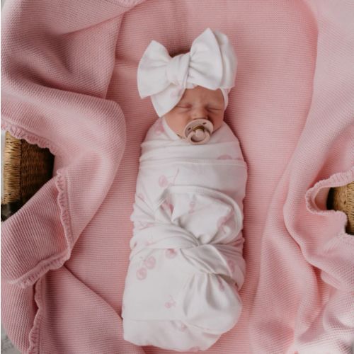 Swaddle Set | Pink Cherries