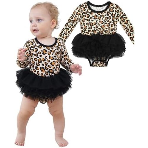 Baby Girl Romper Dress Bamboo Viscose Long Sleeve Infant Tulle Tutu Dresses