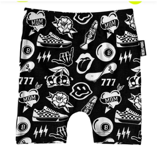 Bamboo Biker Shorts in Warped Tour [Midnight Edition]