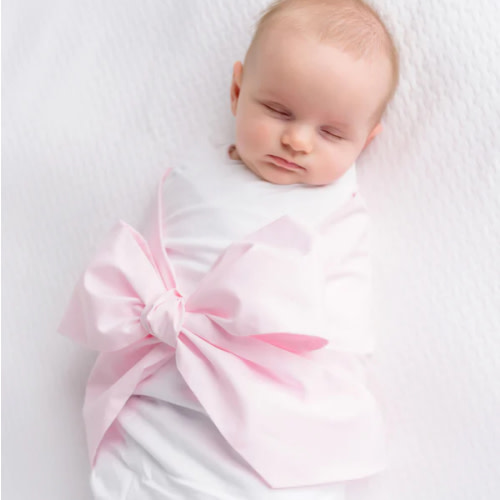 Bow Swaddle ® - Palm Beach Pink